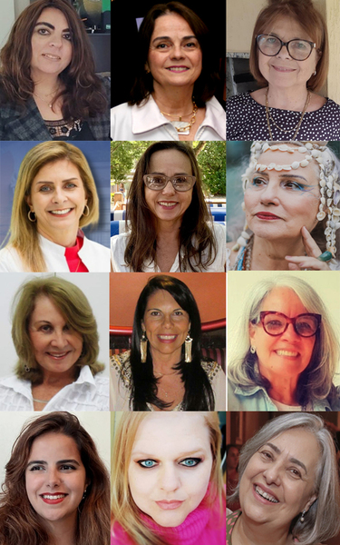 (1) Dra. Rosane Klôh Banger (Vice-presidente Unimed Petrópolis), (2) Dra. Maria Isabel de Sá Earp Chaves (Diretora geral da UNIFASE/FMP), (3) Denize Baffi (Laboratório Baffi), (4) Dra. Eliane Freire Figueirinho (Odonto Figueirinho), (5) Lilian Coutinho (F