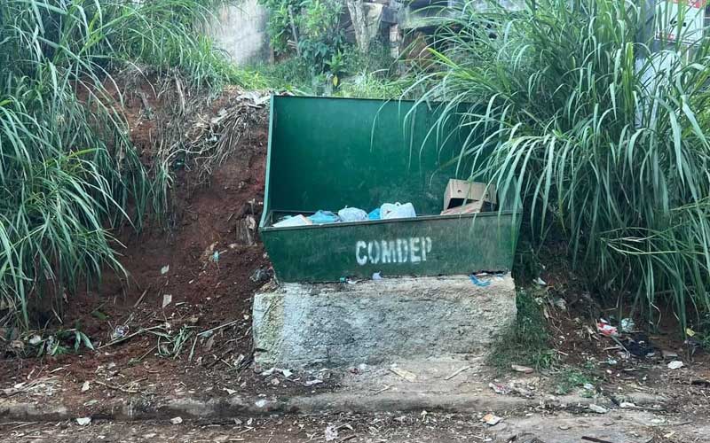 Associação pede realização de capina e troca de lixeira em rua do Valparaíso