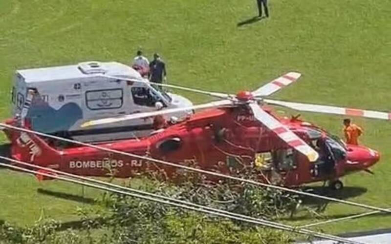 Helicóptero dos Bombeiros é acionado para transferir paciente em estado grave pro Rio