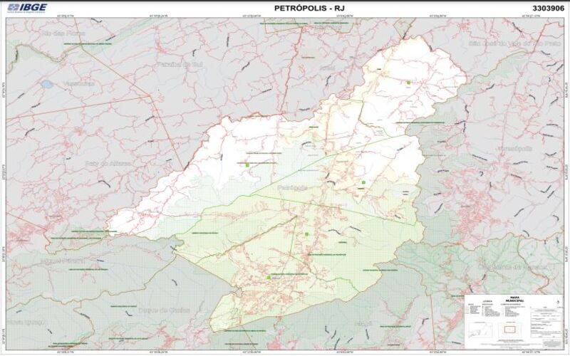 IBGE divulga Mapa Municipal de Petrópolis