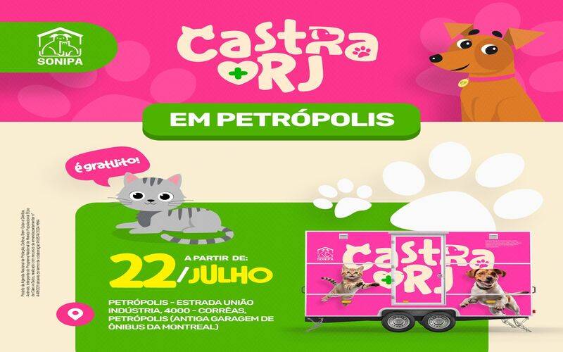 Castra Mais RJ começa na próxima segunda-feira em Corrêas