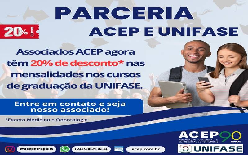 ACEP e UNIFASE firmam parceria para oferecer descontos em cursos de graduação