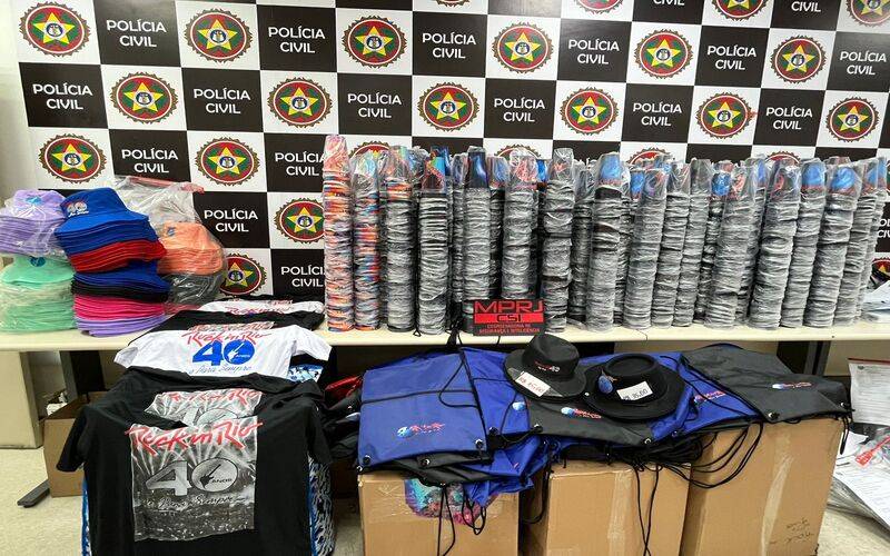 Polícia Civil e Ministério Público apreendem 2 toneladas de produtos falsificados com 