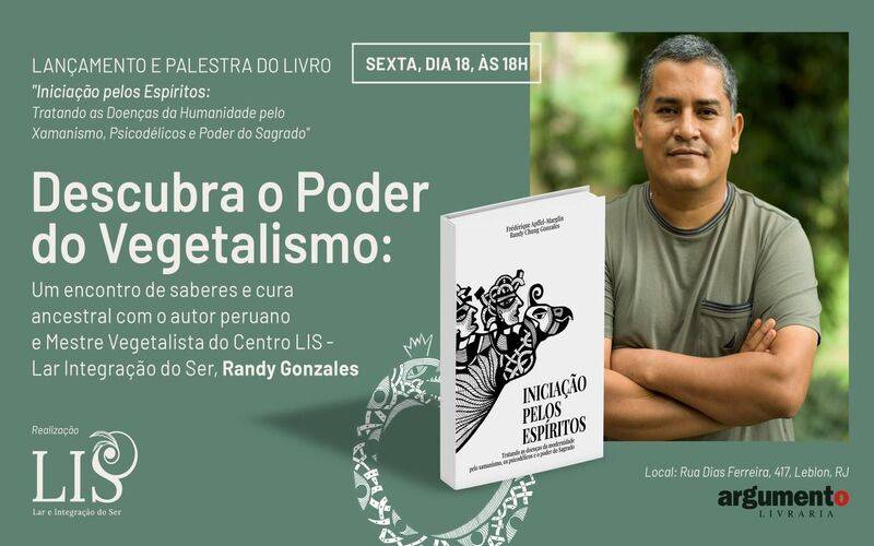 Autor peruano, mestre vegetalista no espaço Lar e Integração do Ser (LIS), na cidade d