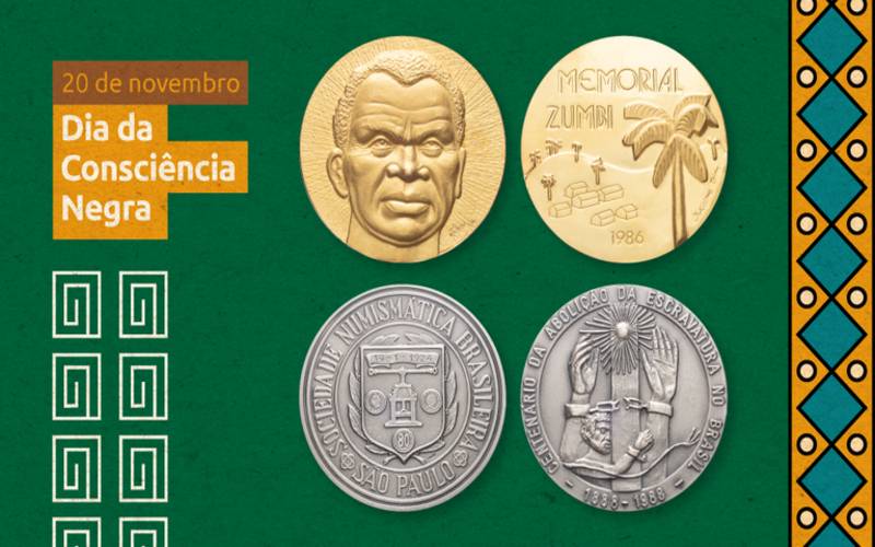 Dia da Consciência Negra: medalhas celebram Zumbi dos Palmares e abolição da escravatu