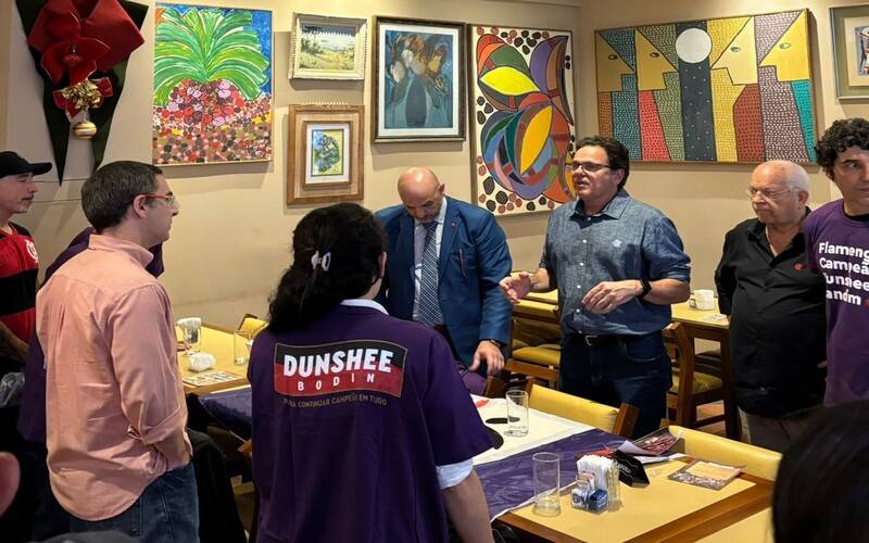 Rodrigo Dunshee, candidato à presidência do Flamengo, esteve em Petrópolis nesta segun