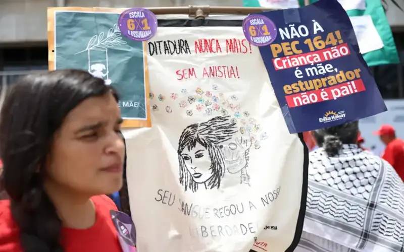 Manifestantes protestam contra anistia e retrocesso de direitos