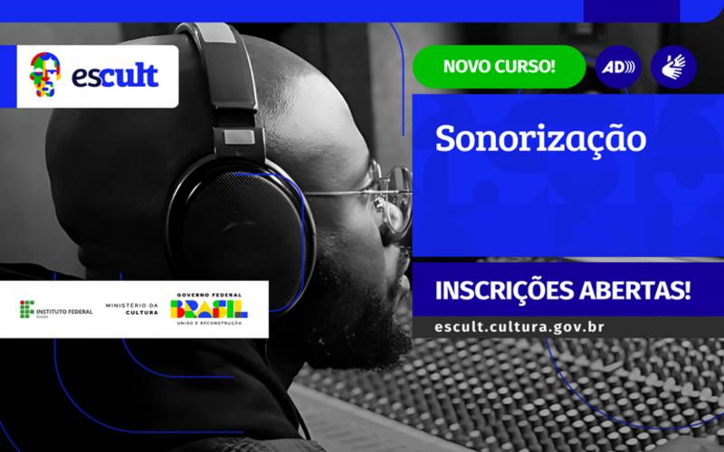 Escult: inscrições abertas para curso gratuito de Sonorização