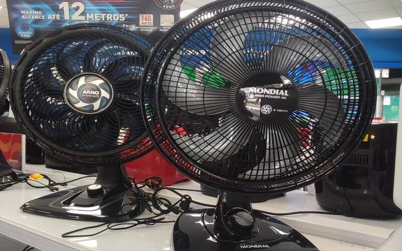 Devido ao calor, aumentou a procura por ventiladores na cidade