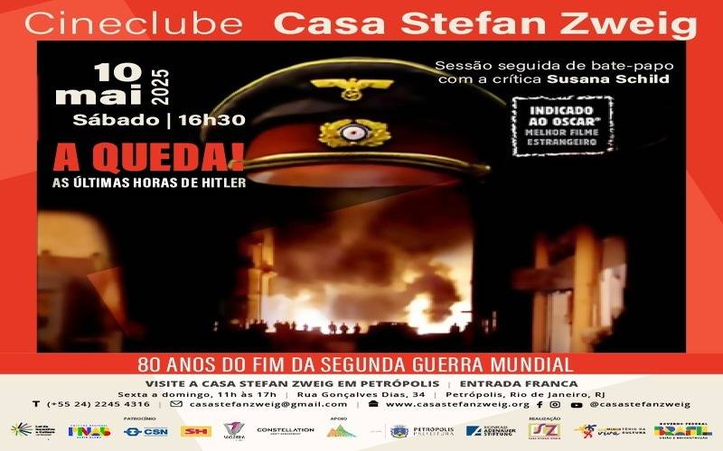 Cineclube Casa Stefan Zweig exibe o filme sobre os últimos dias do líder nazista