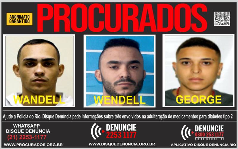 Disque Denúncia pede informações sobre integrantes de uma associação criminosa por est