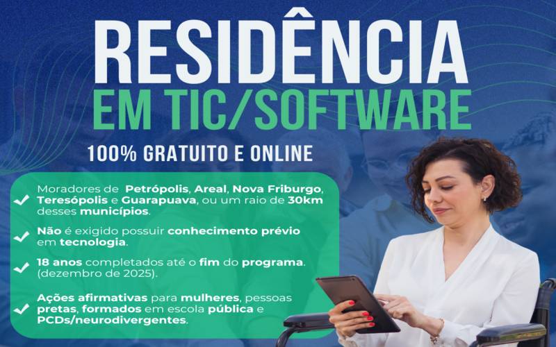 Programa Gratuito de Residência em TIC Software está com inscrições abertas até 15 de 