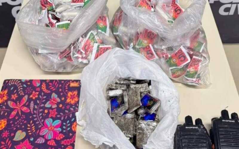Ação conjunta: drogas apreendidas no Alto da Serra