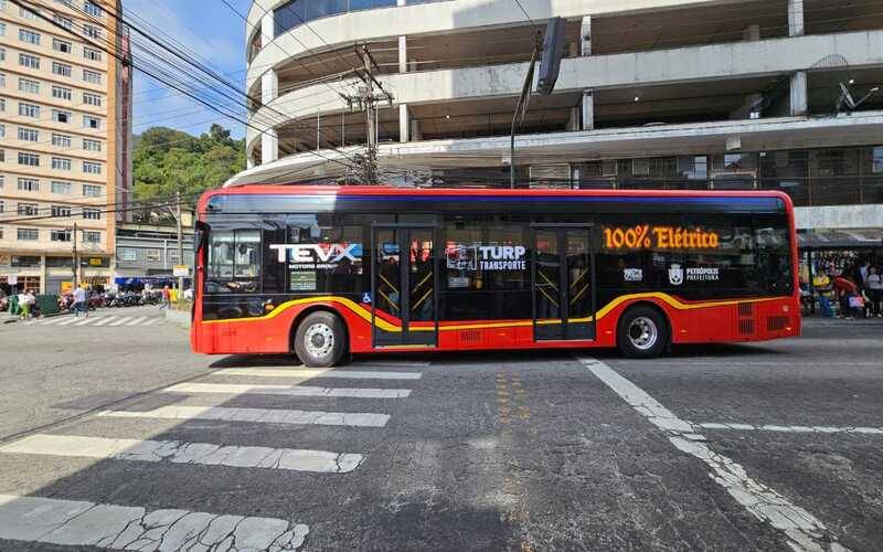 Turp Transporte inicia testes com ônibus elétrico em Petrópolis