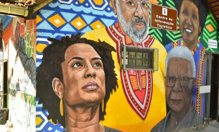 Praça da Liberdade: pintura que homenageia Marielle Franco é vandalizada 