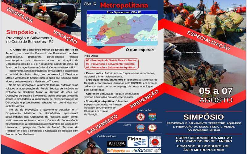 Corpo de Bombeiros promove Simpósio de Prevenção e Salvamento com foco em saúde, resga