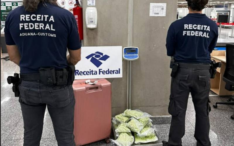 Receita Federal apreende cerca de R$ 2 milhões em metanfetamina com passageira no Aero