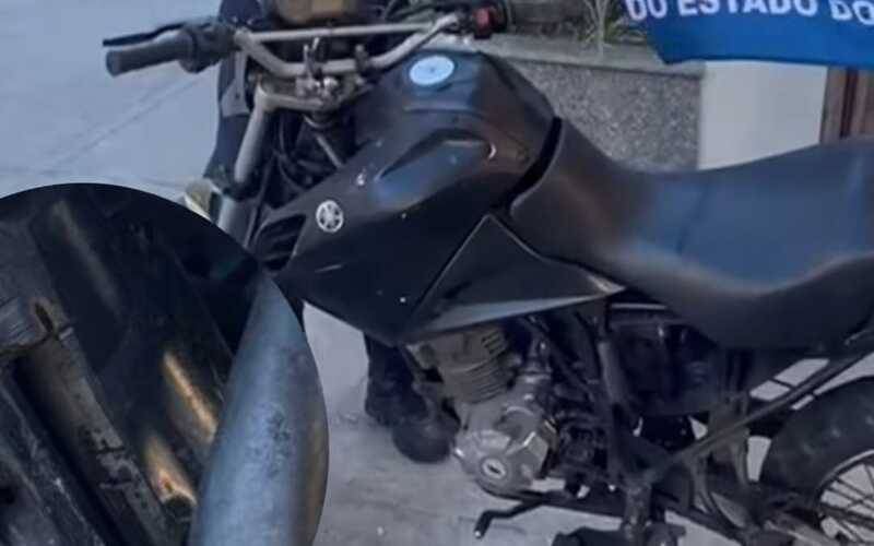 PM apreende motocicldeta com sinais de adulteração em Itaipava