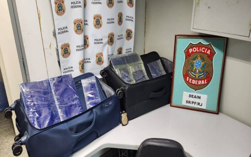 PF prende homem com 5,2 kg de cocaína no Aeroporto do Galeão