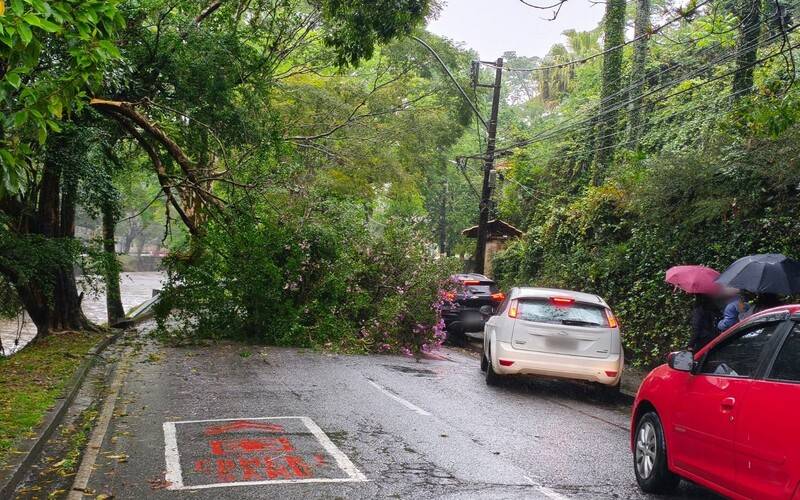 30 ocorrências registradas por conta da chuva no fim de semana