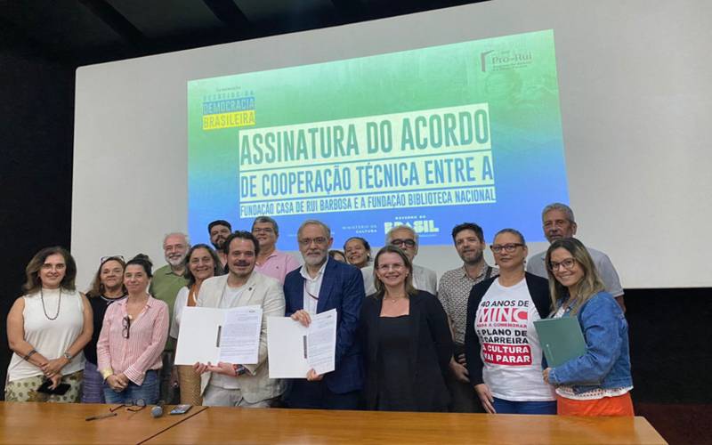Fundação Casa de Rui Barbosa e Fundação Biblioteca Nacional firmam acordo de cooperaçã