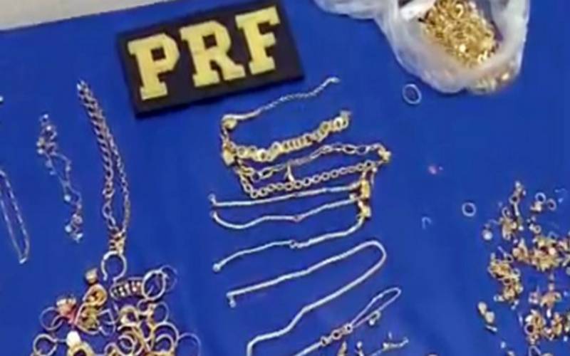 PRF recupera mais de um quilo de joias de ouro furtadas e prende quadrilha no RJ