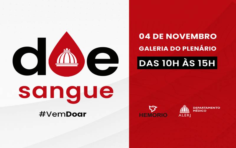 Alerj realiza nova companha de doação de sangue em parceria com o Hemorio