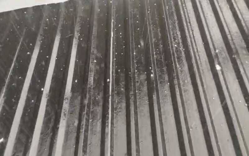 Chuva de granizo é registrada na Posse