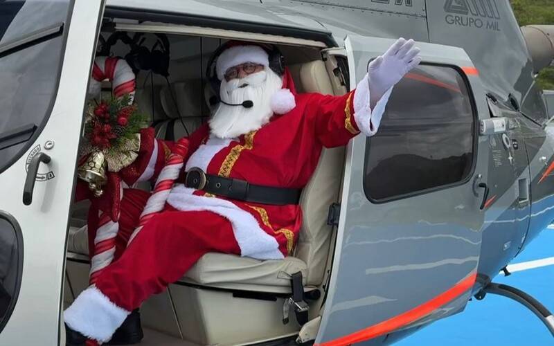 Papai Noel chegará de helicóptero ao Bramil de Itaipava no dia 13 de dezembro