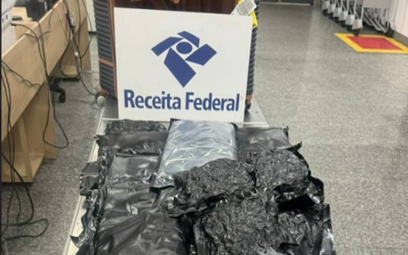 Receita Federal apreende cerca de 25 kg de skunk com americana no Aeroporto do Galeão/