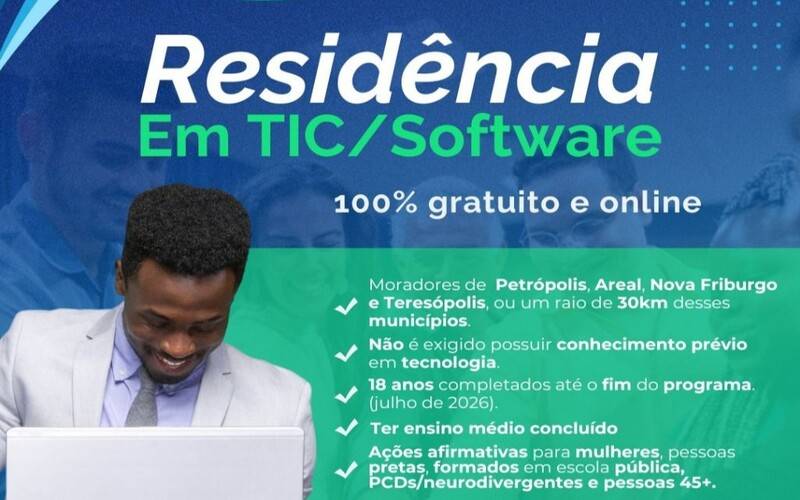 Programa Gratuito de Qualificação Profissional, Residência em TIC Software do Serratec