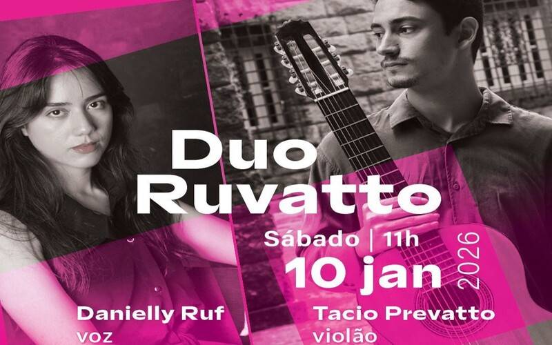 Música na Casa Stefan Zweig: Duo Ruvatto apresenta modinhas brasileiras e obras de gar