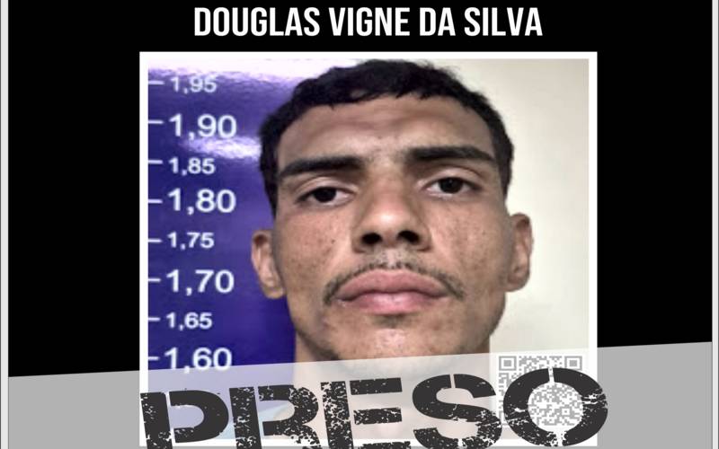 Policiais da 2ªCPA/41ºBPM prenderam foragido da Justiça em uma operação na Comunidade 