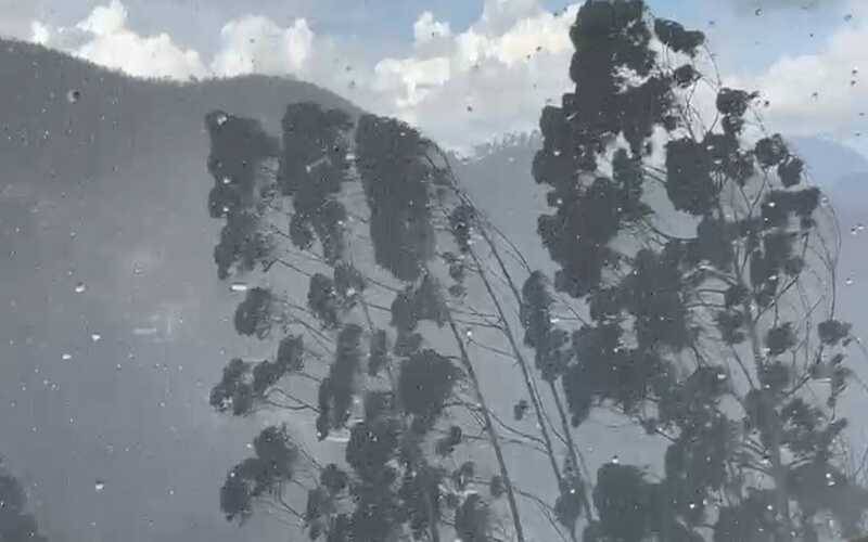 Chuva de granizo é registrada no Retiro e Valparaíso