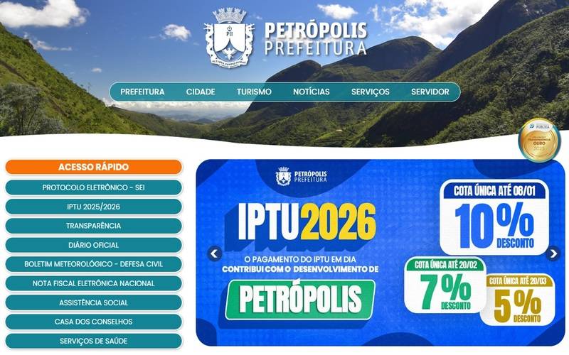 IPTU 2026 contribuintes podem garantir 7% de desconto na cota única até o dia 20 de fe