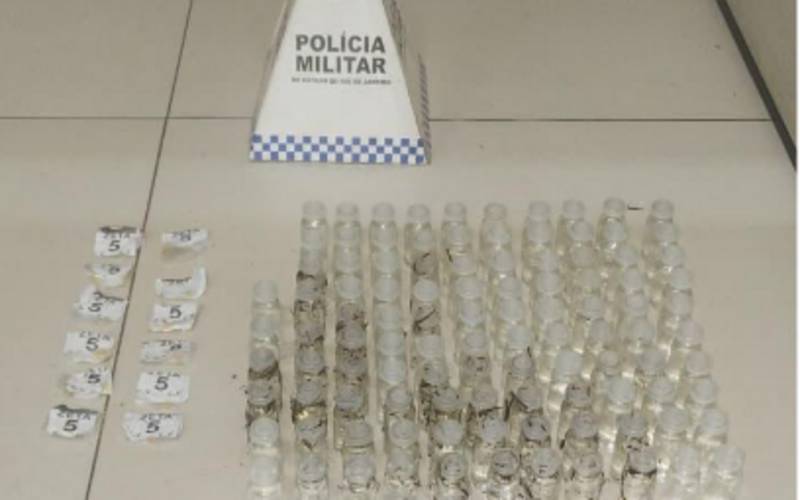 PM apreende drogas no Provisória