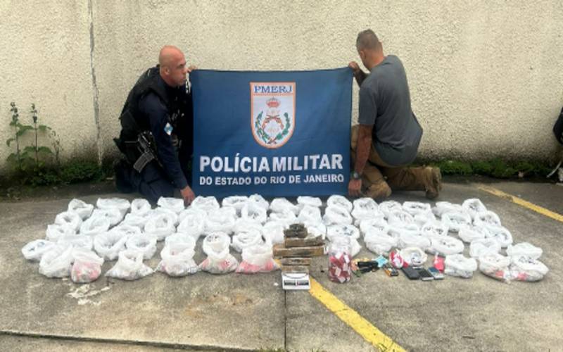 PM apreende grande quantidade de drogas no Quitandinha