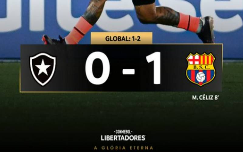 Botafogo cai para o Barcelona e fica fora da Libertadores