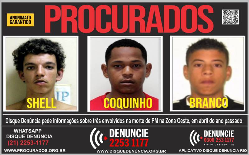 Disque Denúncia pede informações sobre assassinos de PM na Avenida Brasil, em abril do