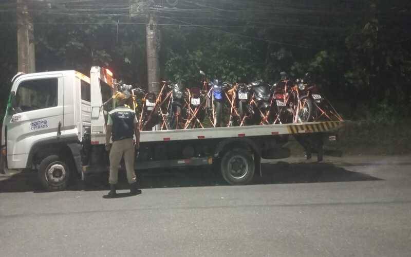 Fiscalização conjunta apreende motos barulhentas e com outros irregularidades no Centr
