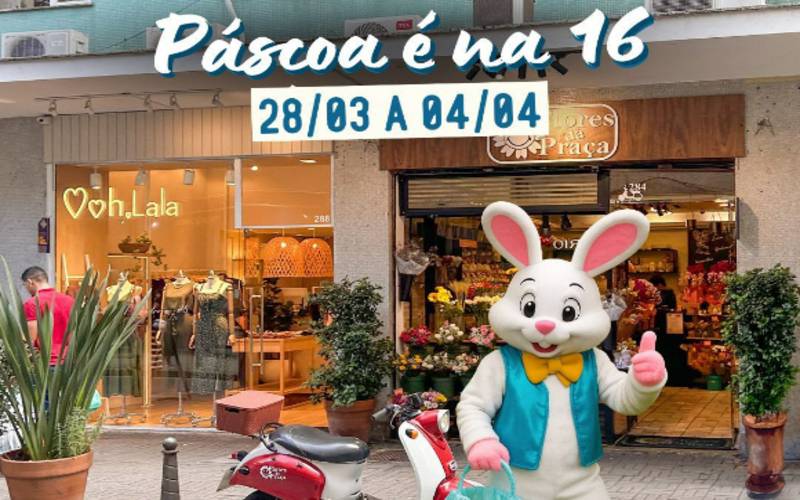 Páscoa na Rua 16 de Março: diversão e presentes para todos os gostos