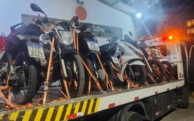 Fiscalização contra motos barulhentas resulta em 13 remoções no Retiro