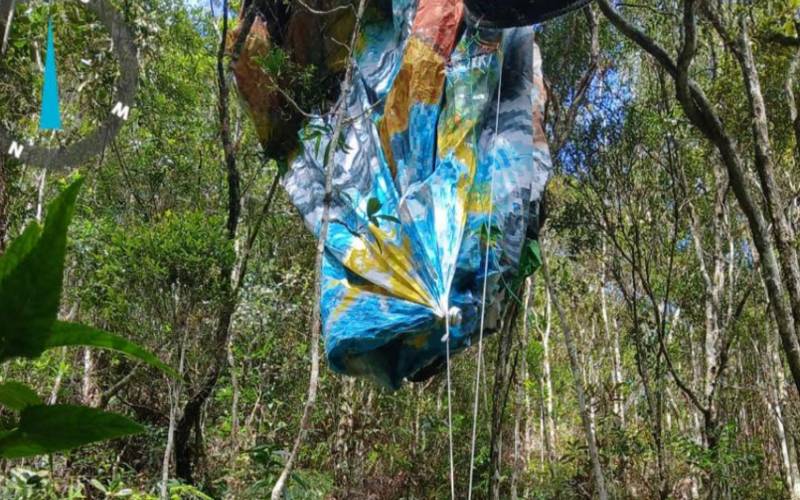 Inea apreende balão de 15 metros que caiu próximo à área protegida de Petrópolis