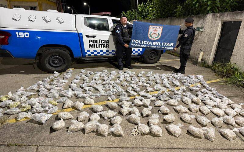 Maior apreensão do ano: PM retira mais de 60 kg de drogas do tráfico no Carangola