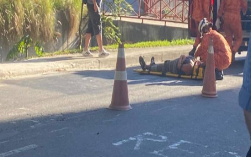 Mulher é atropelada na Rua Washington Luiz 