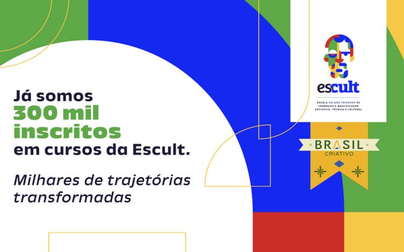 Escult alcança 300 mil inscrições em cursos de formação para cultura e economia criati