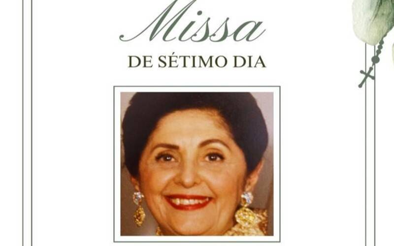 Missa de sétimo dia de Wanda D’Ângelo será celebrada nesta terça-feira (26)