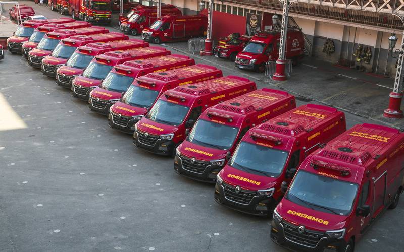Corpo de Bombeiros do Rio reforça atendimento à população com 23 novas ambulâncias