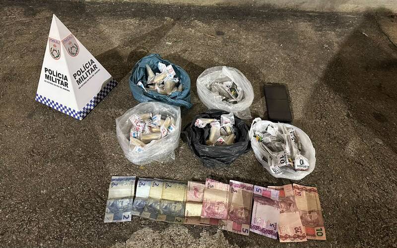 PM apreende drogas no Contorno: troca de tiros