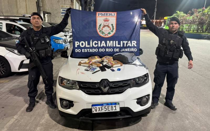 PM prende dois suspeitos após ataque a policial e apreende cerca de 5 kg de maconha em